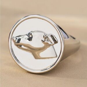 Anthropologie Dog Icon Cocktail Ring